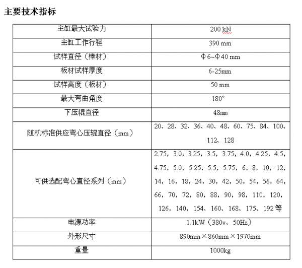 200KN/300KN鋼筋彎曲試驗機